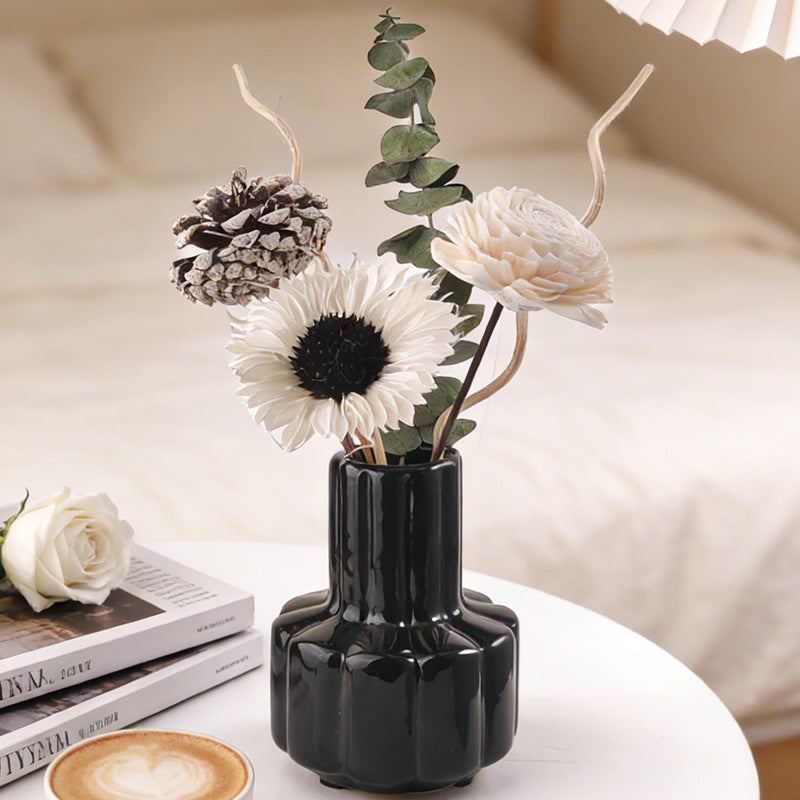 Ceramic Flower Reed Diffuser Set | Includes 60ml Fragrance Oil | Home Fragrance Decor