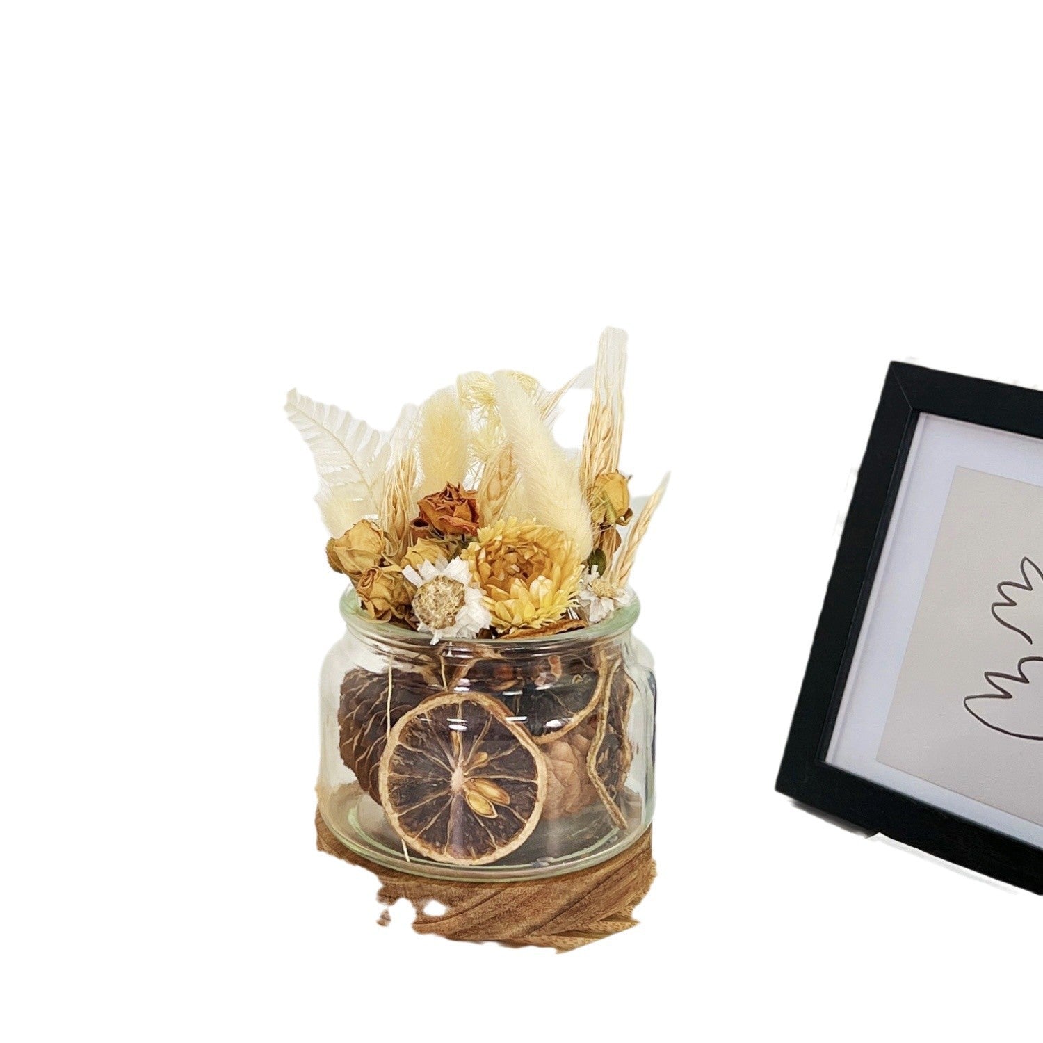 Dried Flower Reed Diffuser | Glass Aroma Diffuser with 10ml Fragrance Oil | Home Fragrance Decor