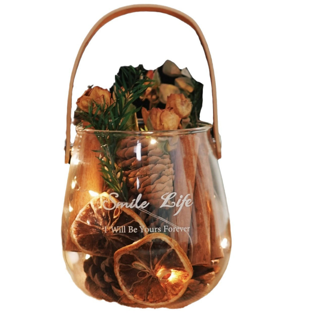 Glass Reed Diffuser Decoration | Dried Flower Aroma Diffuser Cup | Home Fragrance Decor