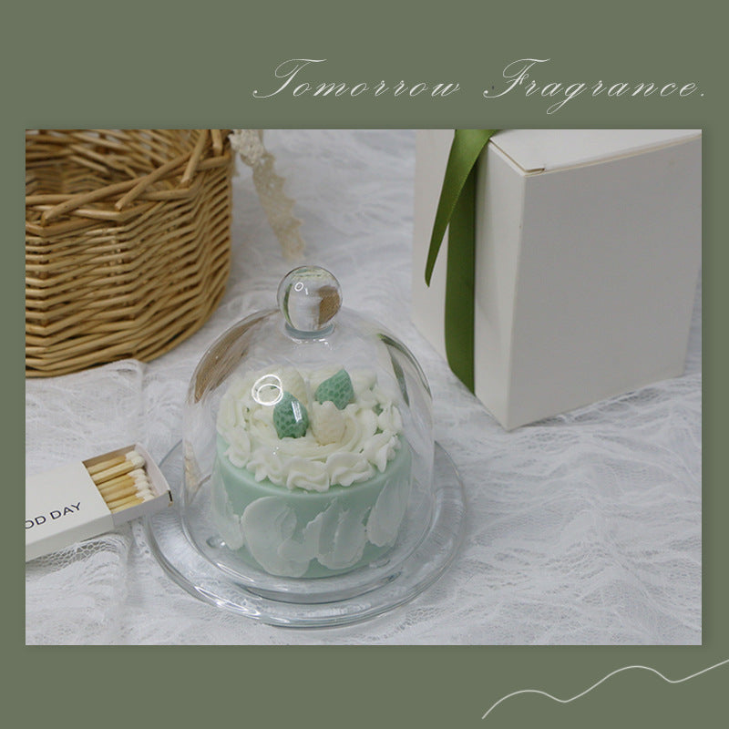 Cake-Shaped Scented Candle | English Pear & Freesia | Soy Wax Decorative Candle