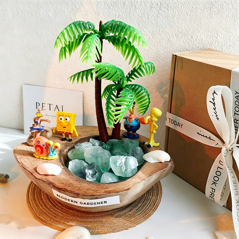 Island Theme Reed Diffuser Decoration | Aroma Stone Desktop Decor with 10ml Fragrance Oil