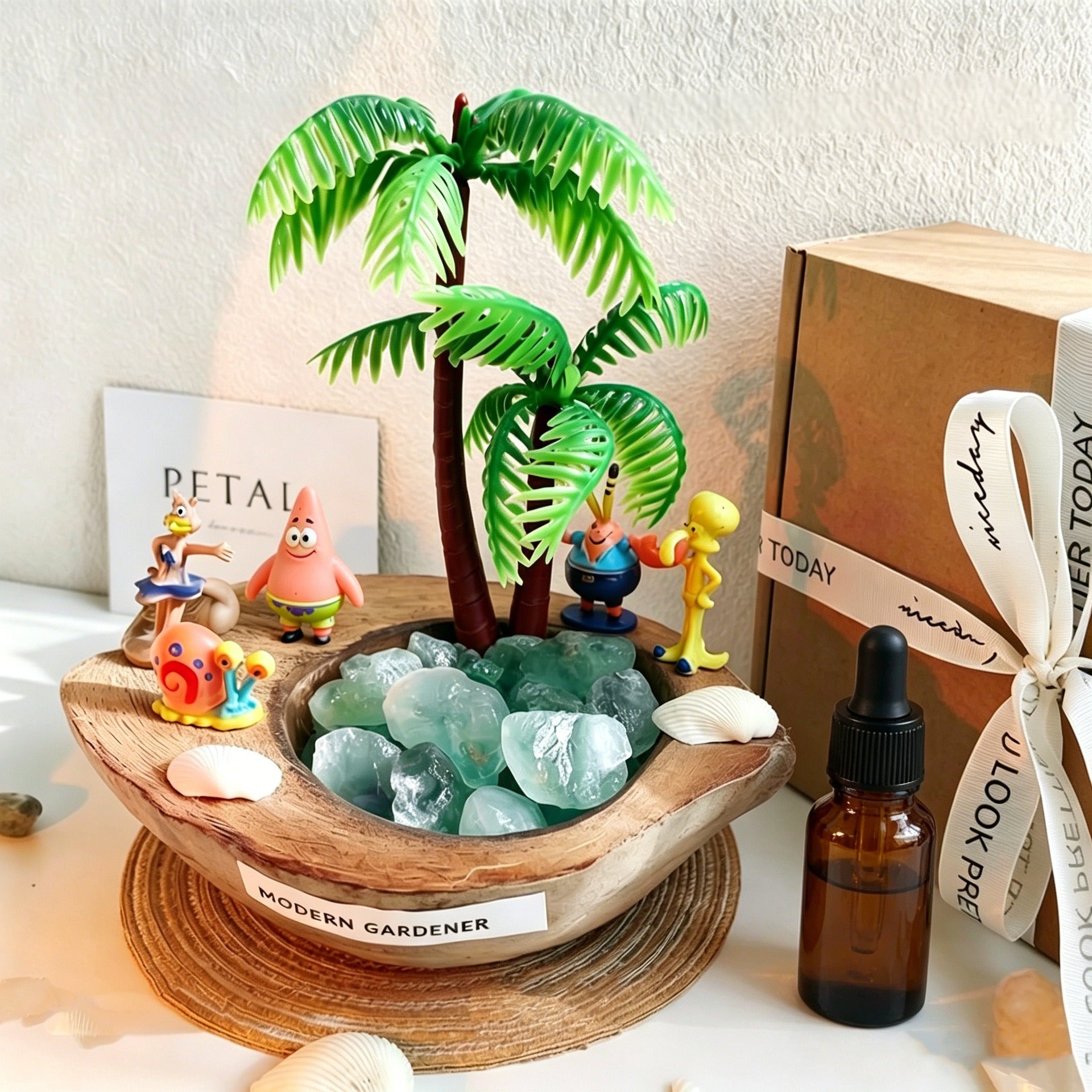 Island Theme Reed Diffuser Decoration | Aroma Stone Desktop Decor with 10ml Fragrance Oil