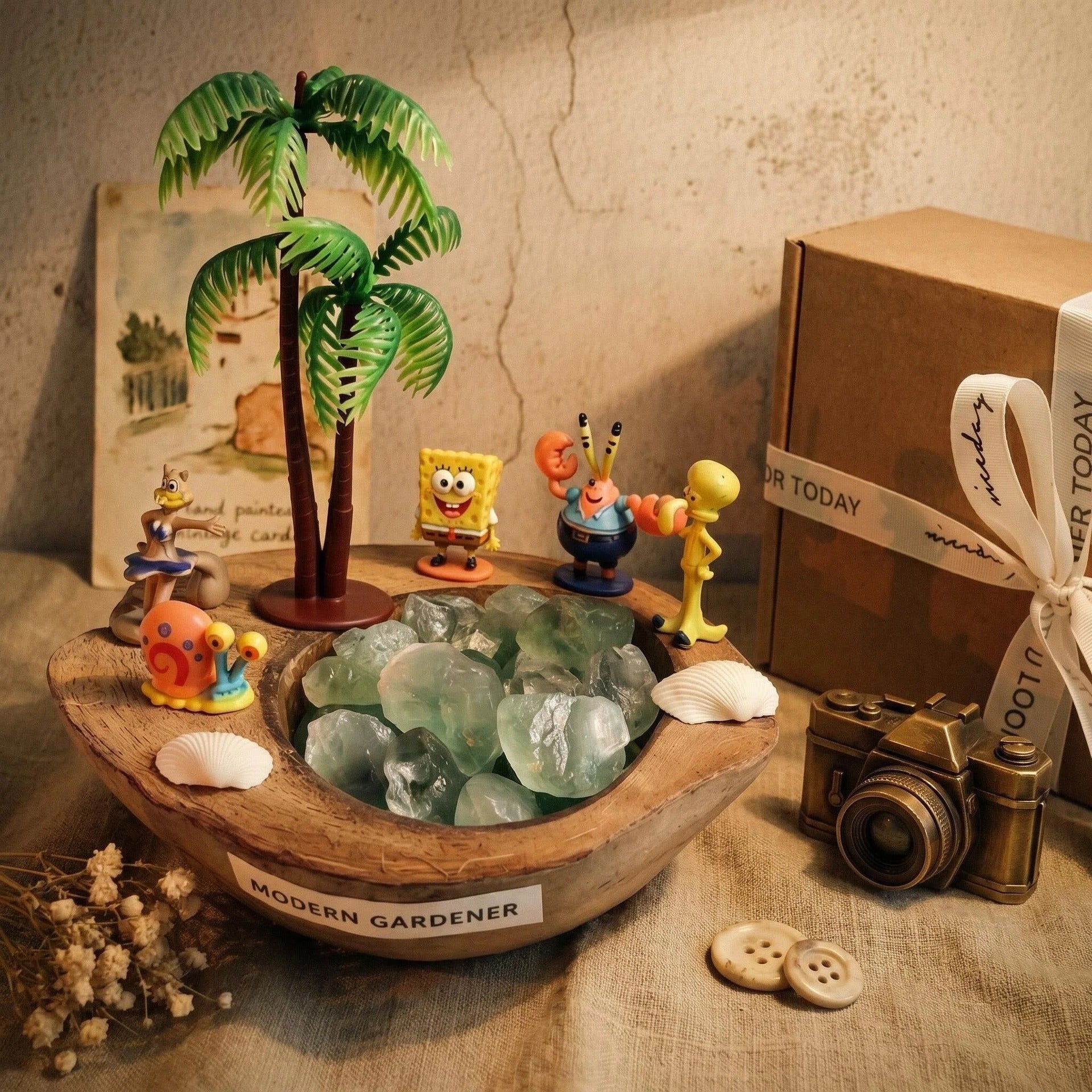 Island Theme Reed Diffuser Decoration | Aroma Stone Desktop Decor with 10ml Fragrance Oil