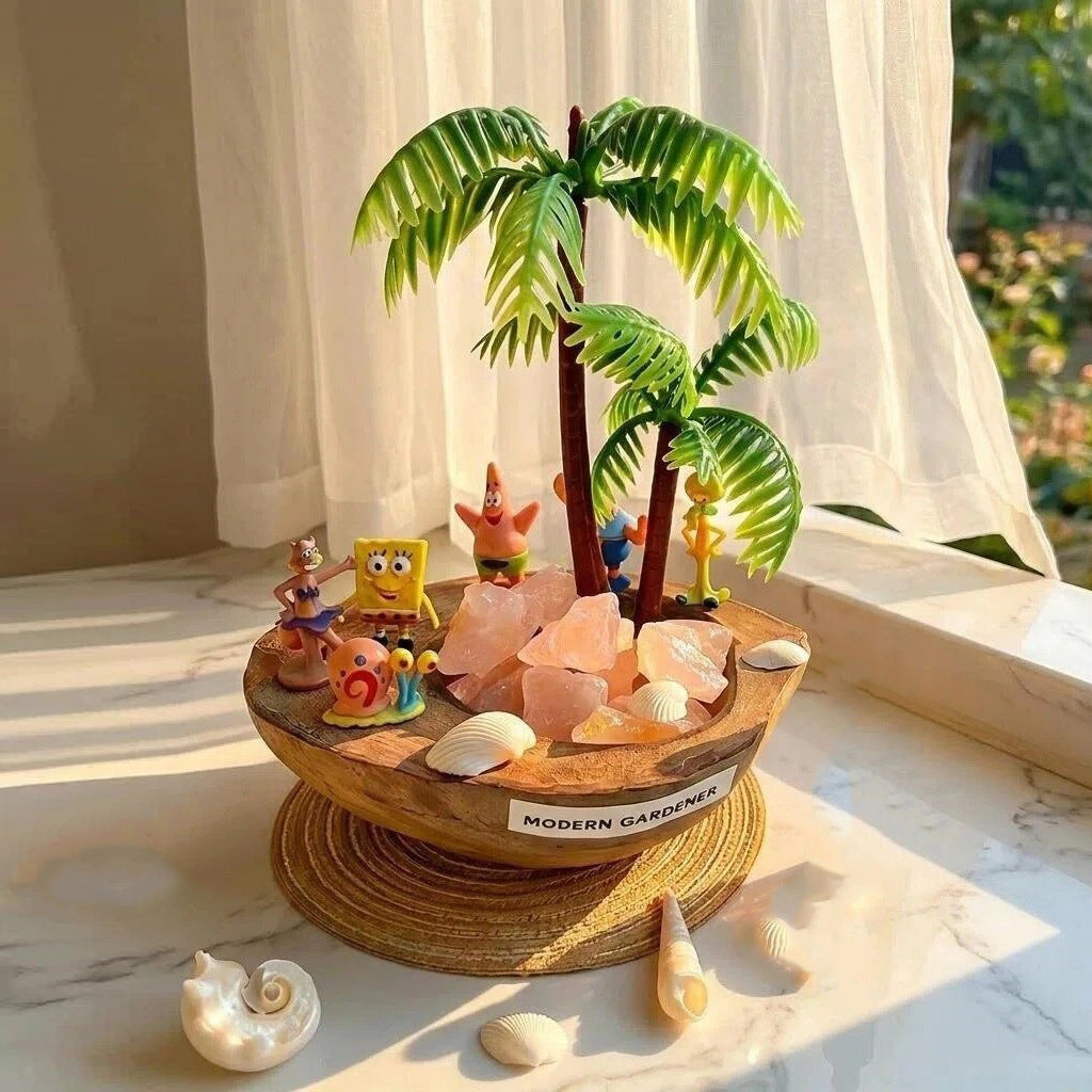 Island Theme Reed Diffuser Decoration | Aroma Stone Desktop Decor with 10ml Fragrance Oil