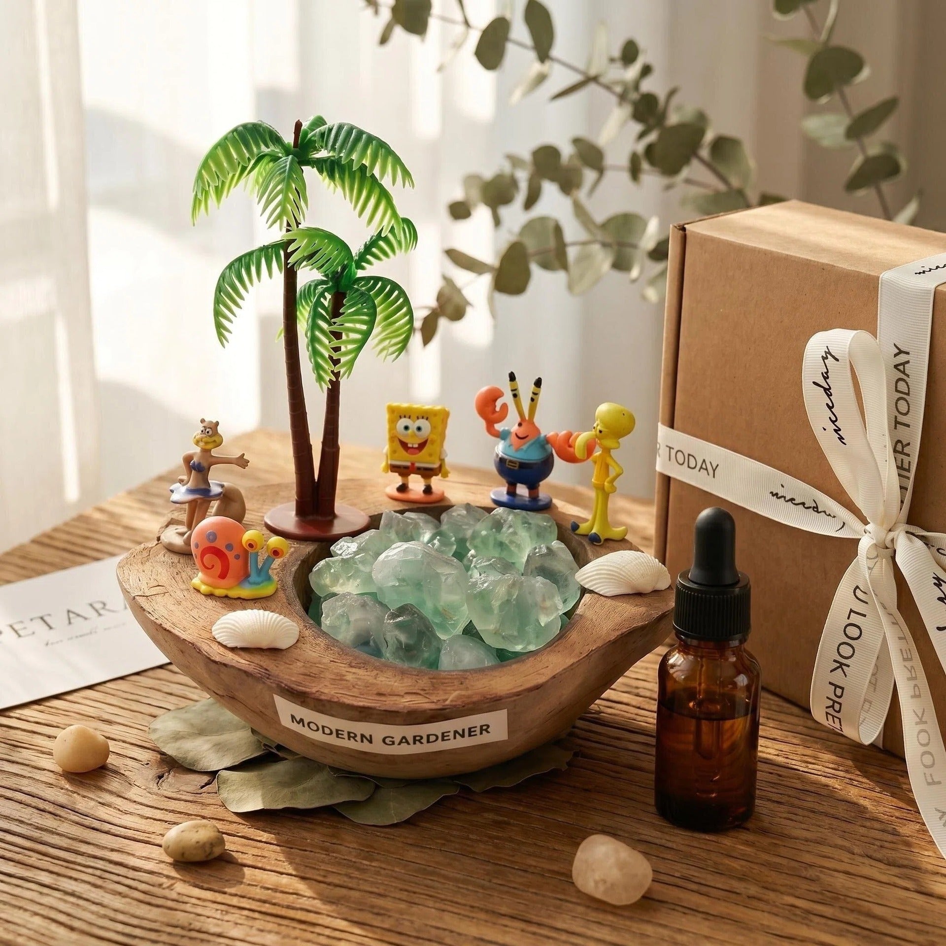 Island Theme Reed Diffuser Decoration | Aroma Stone Desktop Decor with 10ml Fragrance Oil