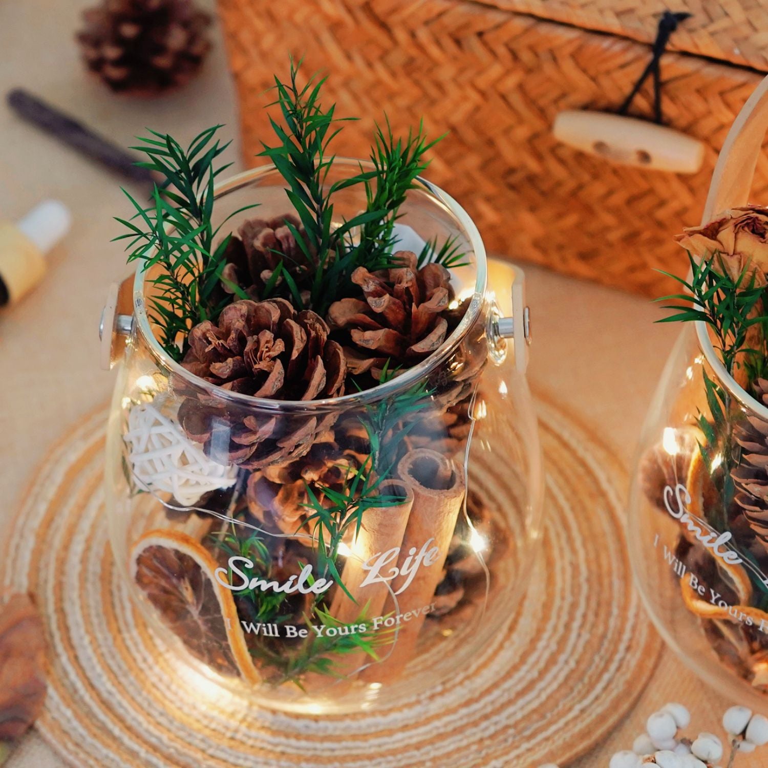 Glass Reed Diffuser Decoration | Dried Flower Aroma Diffuser Cup | Home Fragrance Decor