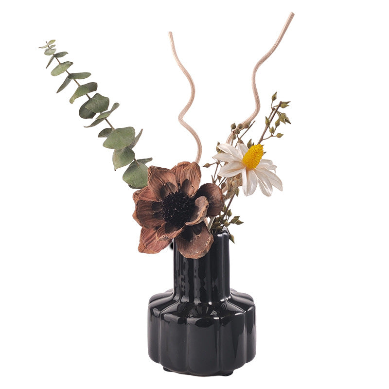 Ceramic Flower Reed Diffuser Set | Includes 60ml Fragrance Oil | Home Fragrance Decor